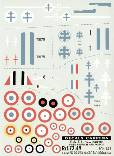 Decal 1/72 Free French 1 (5 schemes) (Colorado)