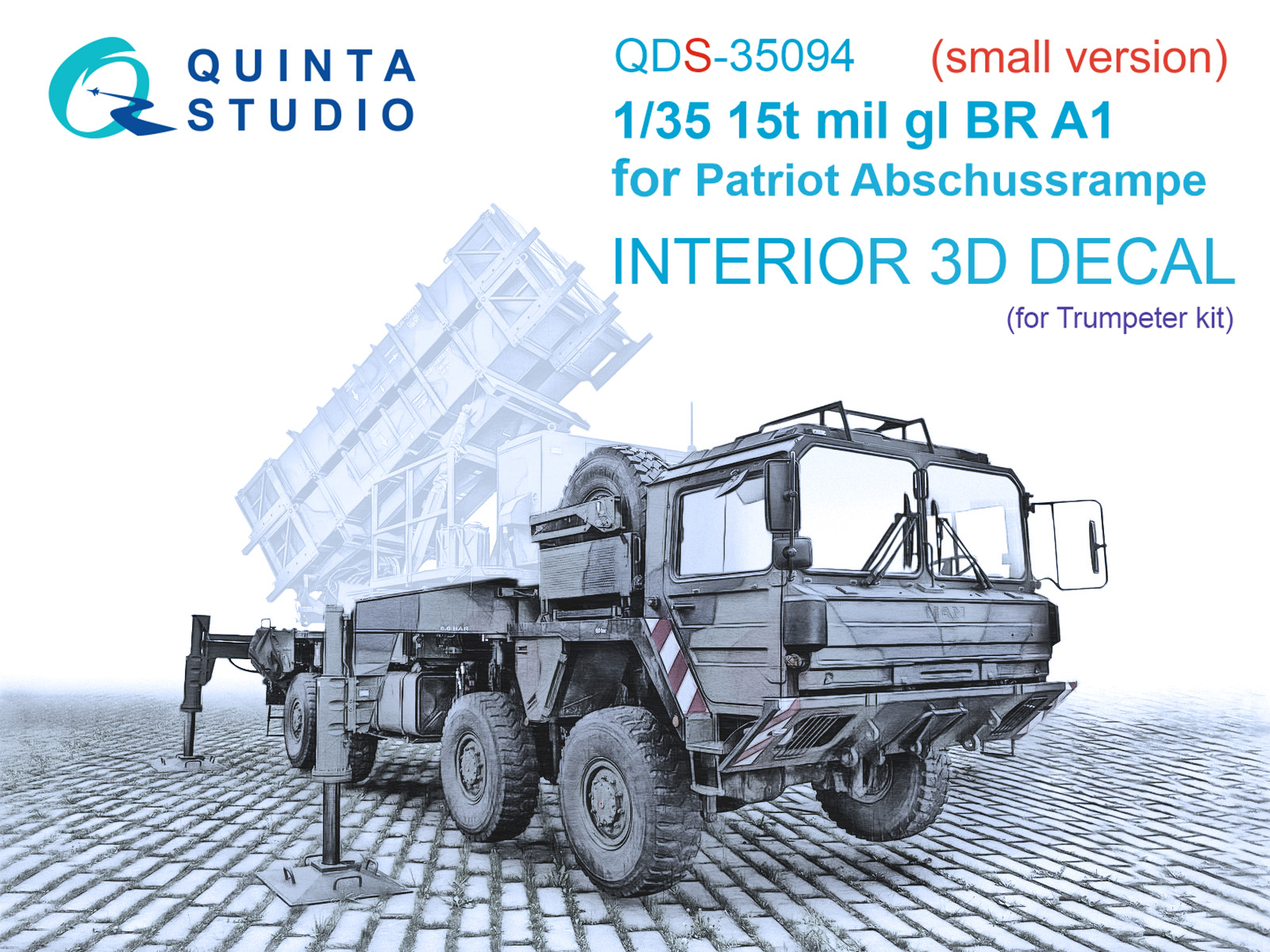 15t mil gl BR A1 for Patriot Abschussrampe 3D-Printed & coloured Interior on decal paper (Trumpeter) (Small version)
