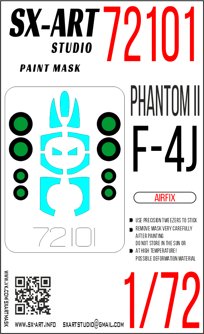 Paint Mask 1/72 F-4J Phantom II (Academy)