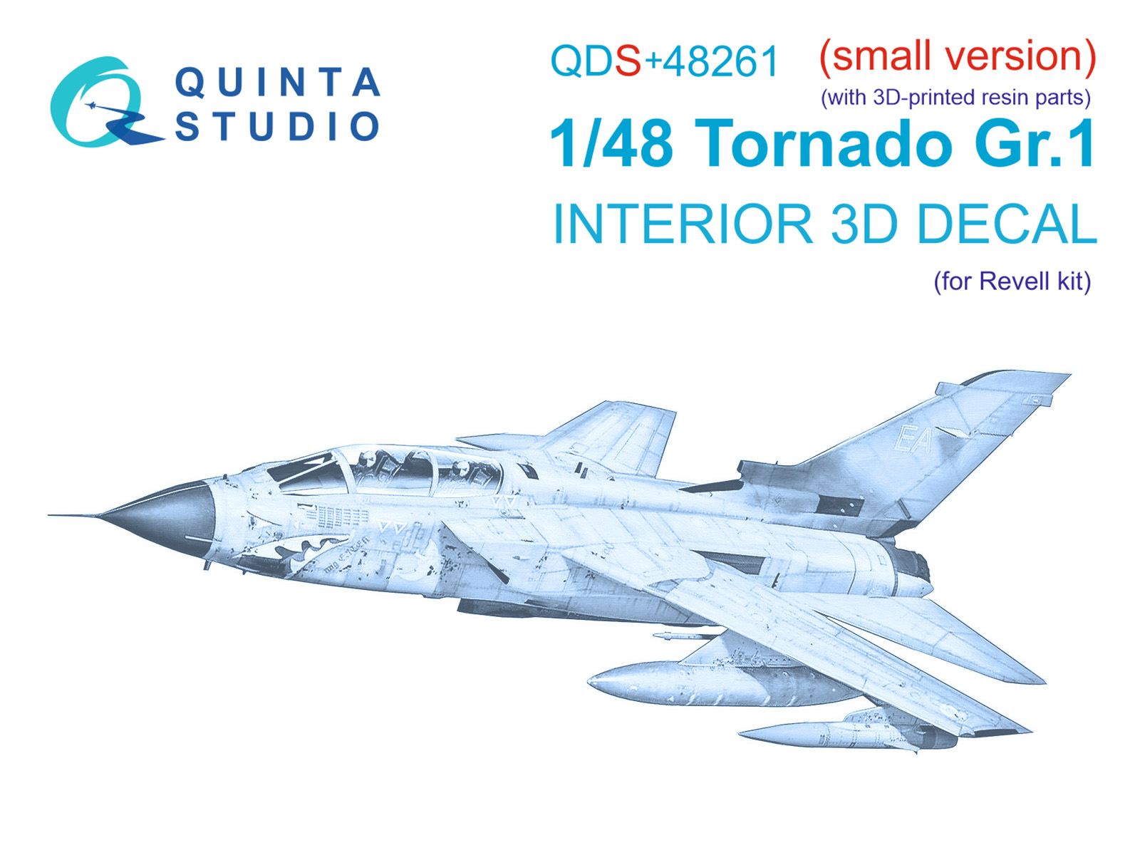 Tornado GR.1 3D-Printed & coloured Interior on decal paper (Revell) (small version) (with 3D-printed resin parts)