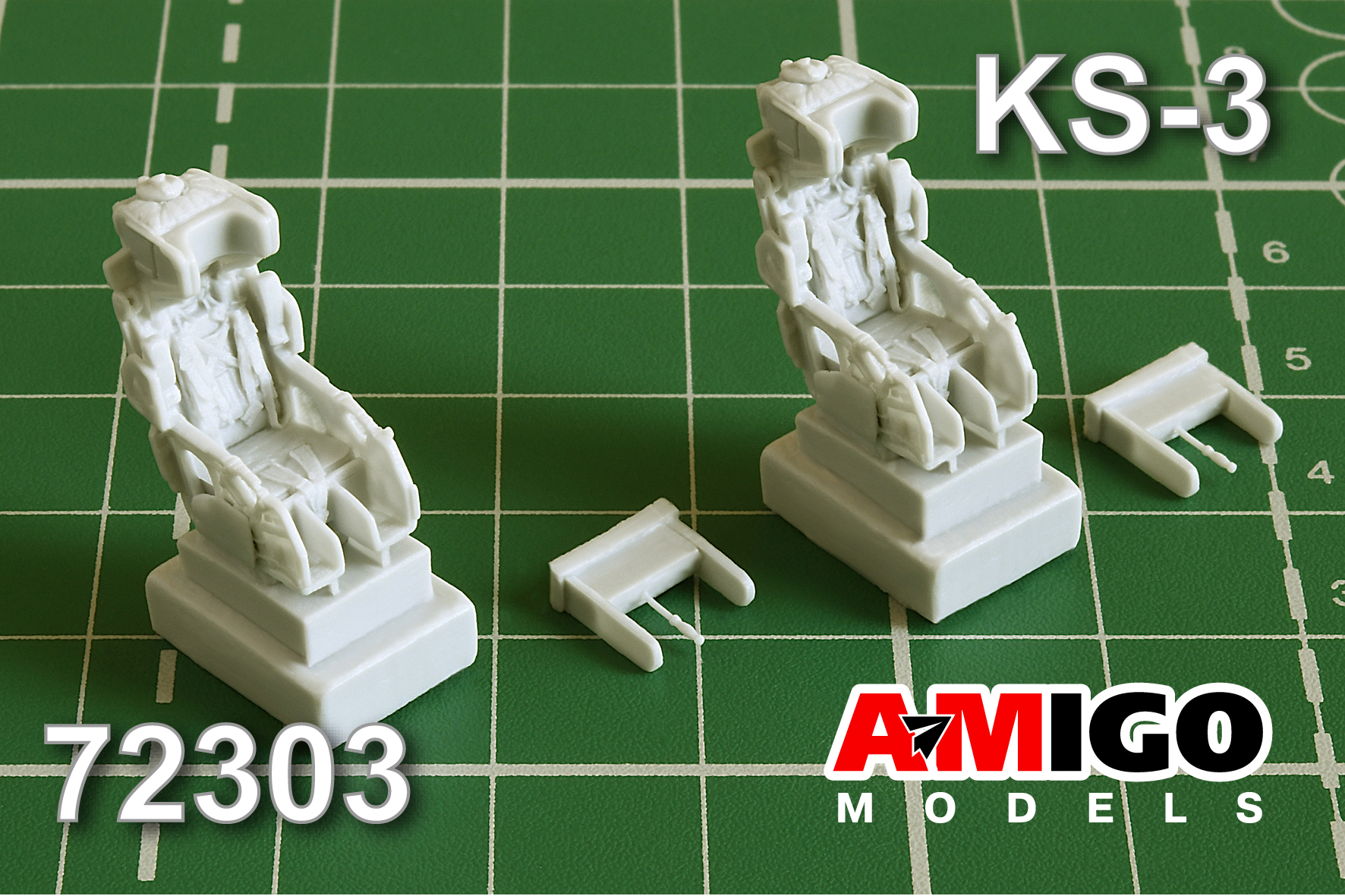 Additions (3D resin printing) 1/72 Ejection seat KS-3 (Amigo Models)