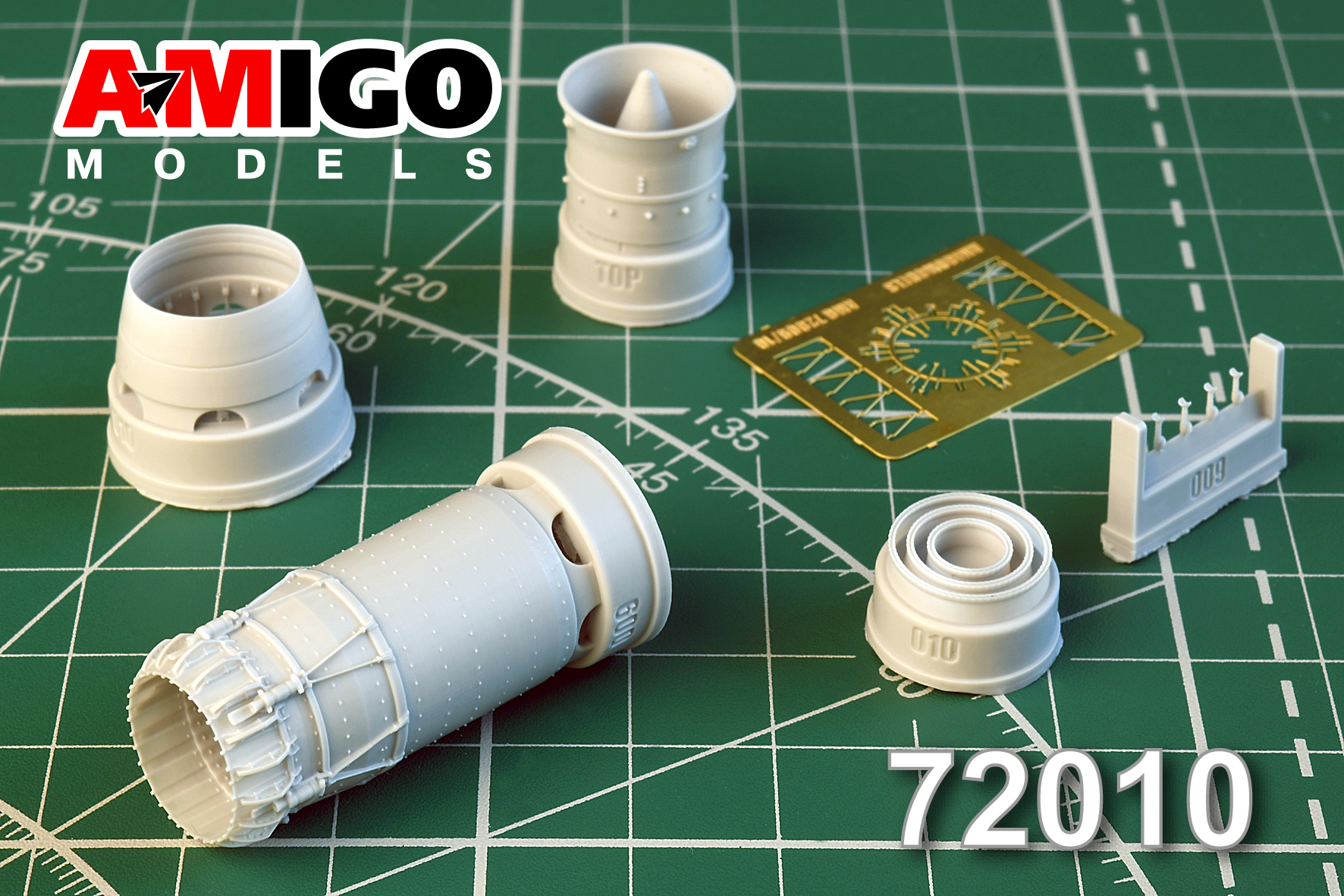 Additions (3D resin printing) 1/72 R-29B-300 engine nozzle MiG-23BN /BM, MiG-27, MiG-27K/ M (Amigo Models)