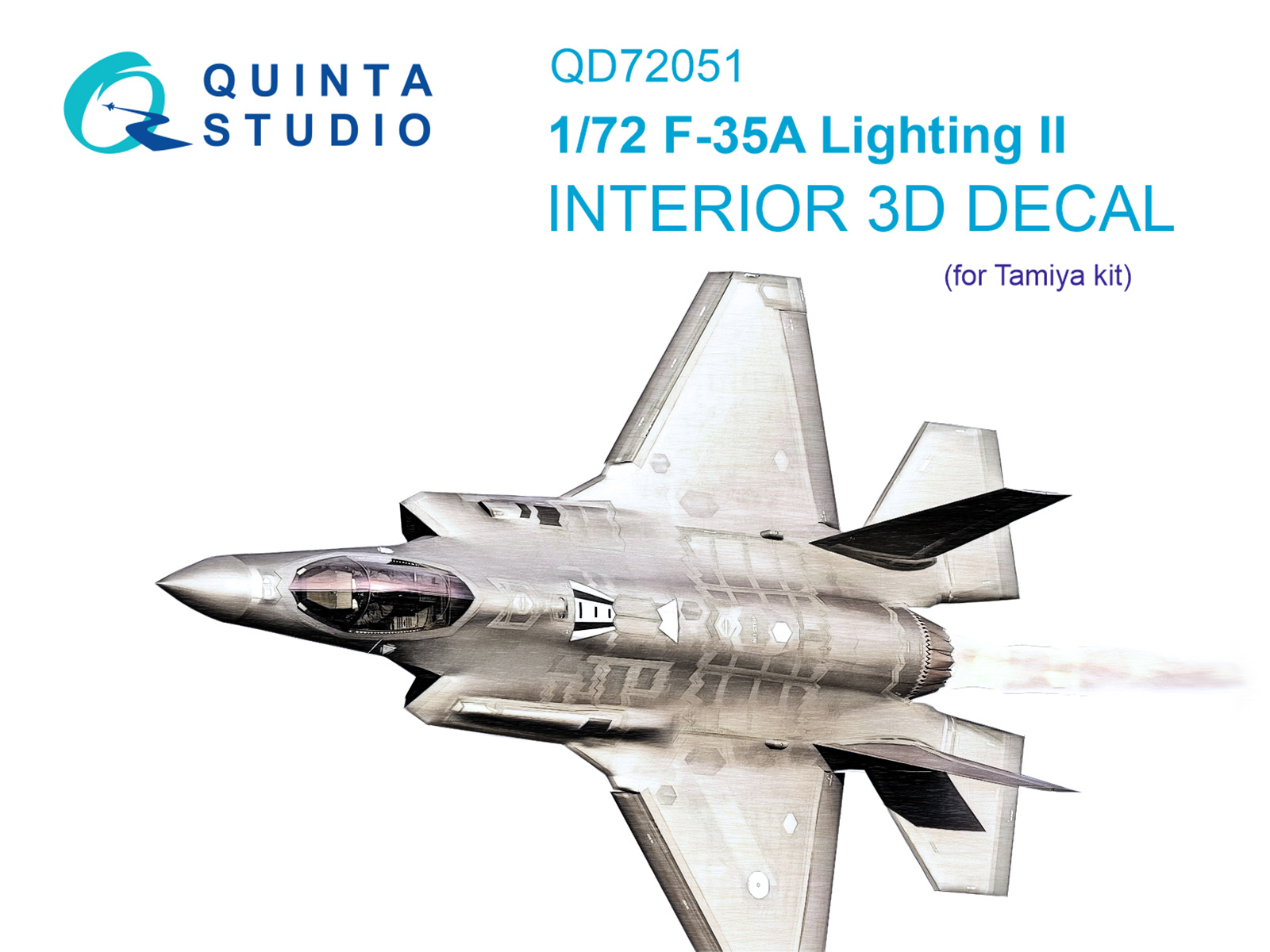 F-35A Lighting II 3D-Printed & coloured Interior on decal paper (Tamiya)