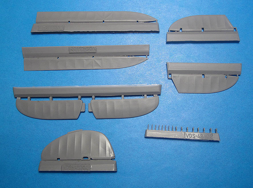 Additions (resin parts) 1/48 Correction set #2 for I-153 "Chaika"Control Surface set (for ICM) (Vector) 