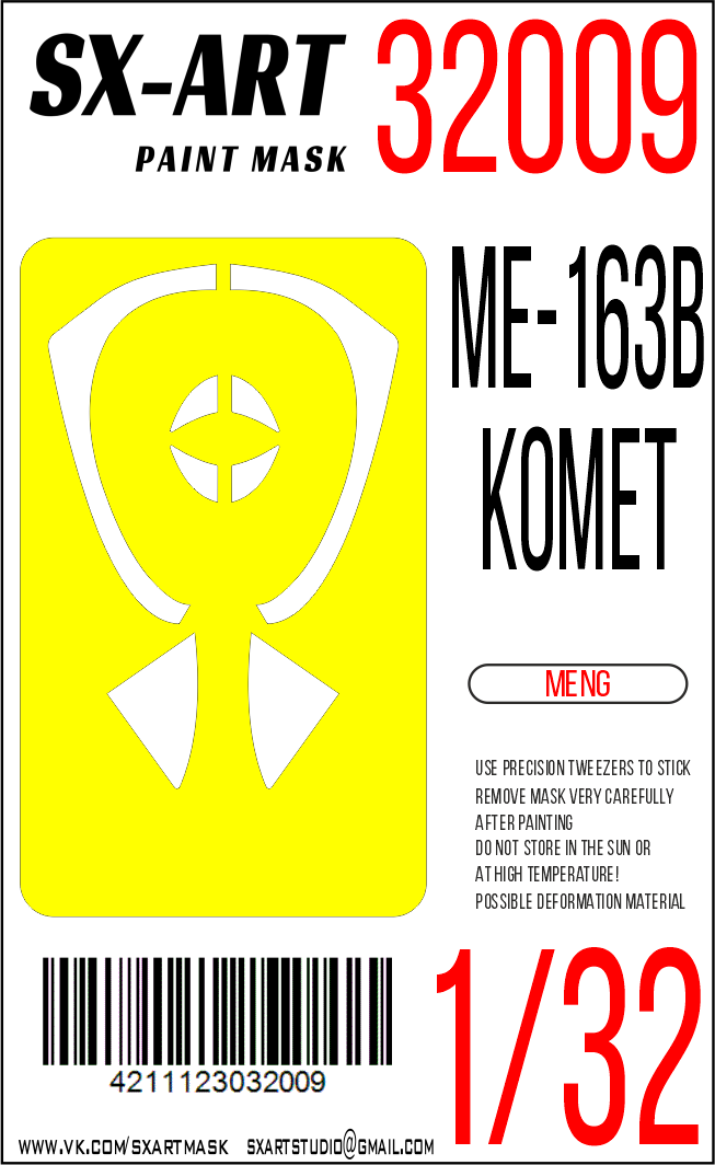Paint Mask 1/32 Messerschmitt Me-163B "Komet" (Meng)