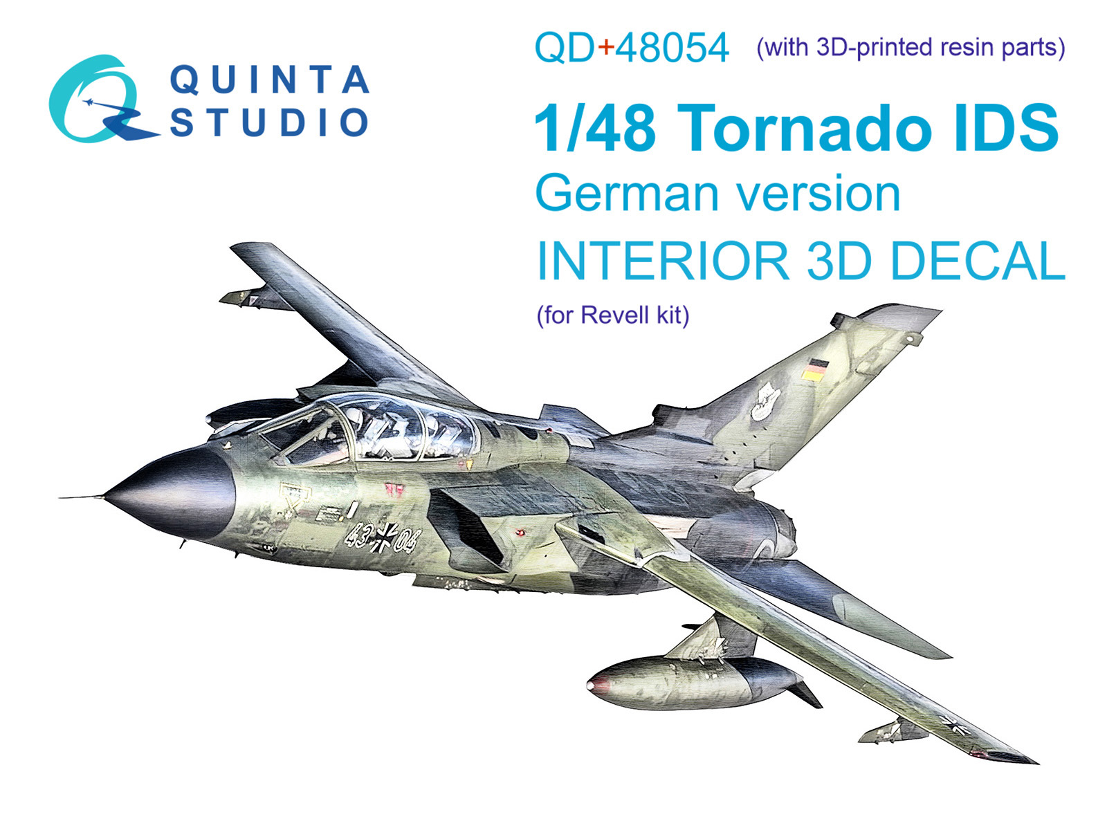 Tornado IDS German 3D-Printed & coloured Interior on decal paper (Revell) (with 3D-printed resin parts)