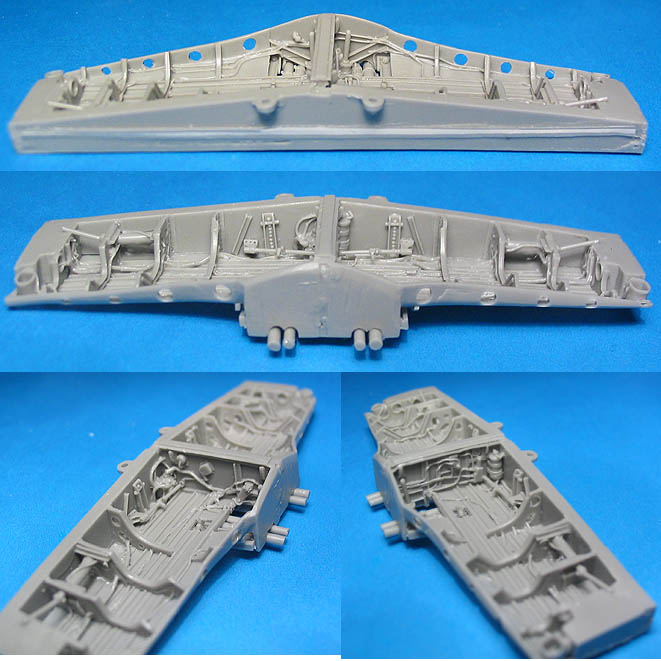 Additions (3D resin printing) 1/48 P-51B/C Mustang wheel wells set (for Tamiya/ICM) (Vector) 