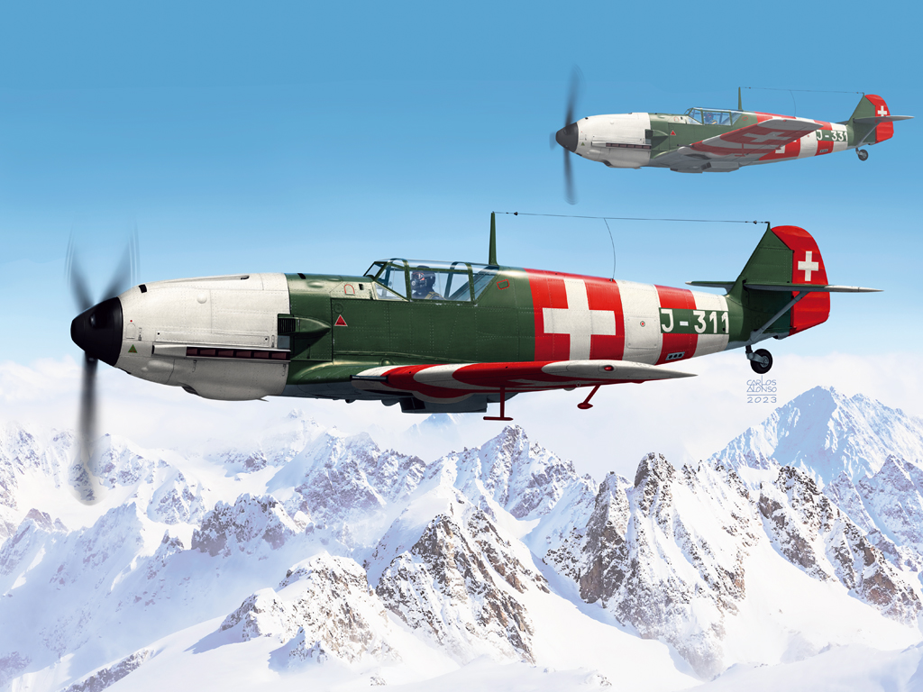 Model kit 1/48 Messerschmitt Bf-109E-3a Swiss Air Force Fighter (Wingsy Kits)