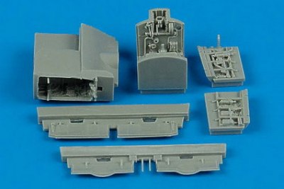 Additions (3D resin printing) 1/72 McDonnell-Douglas AV-8B Harrier wheel bay (designed to be used with Hasegawa kits) 