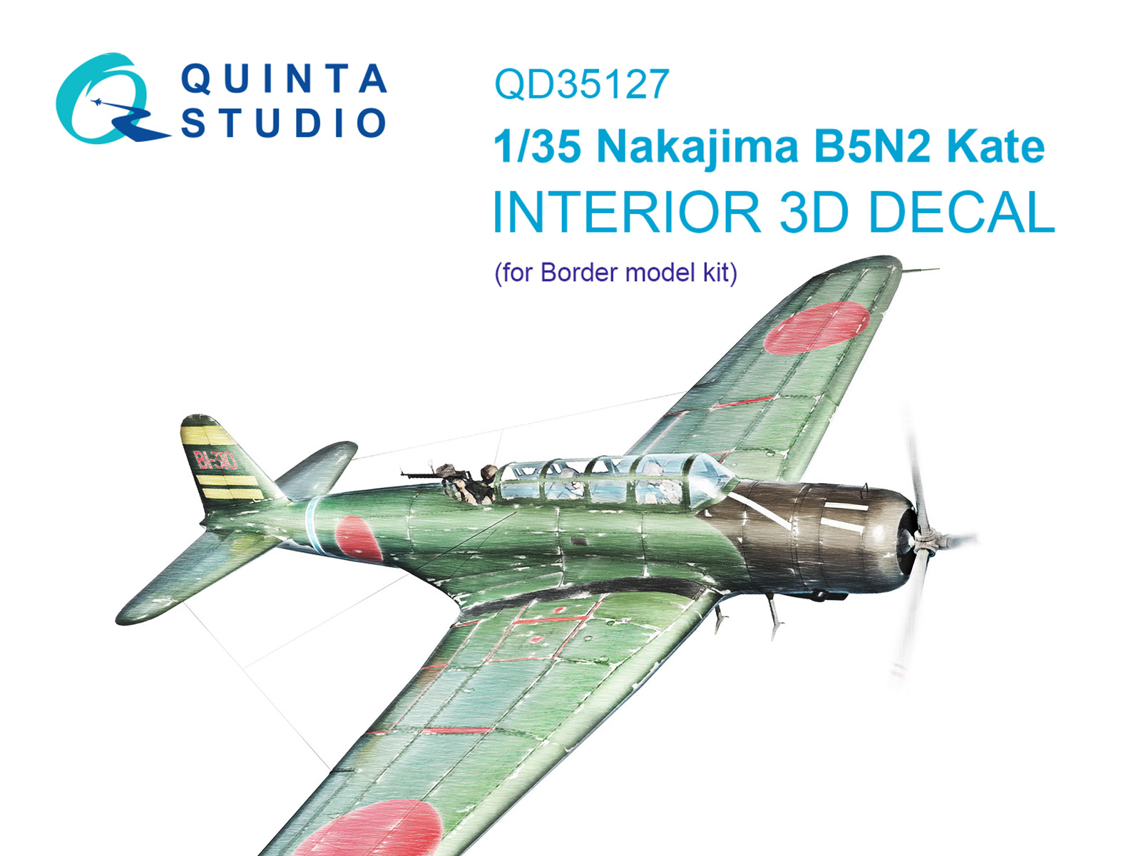Nakajima B5N2 Kate 3D-Printed & coloured Interior on decal paper (Border model)