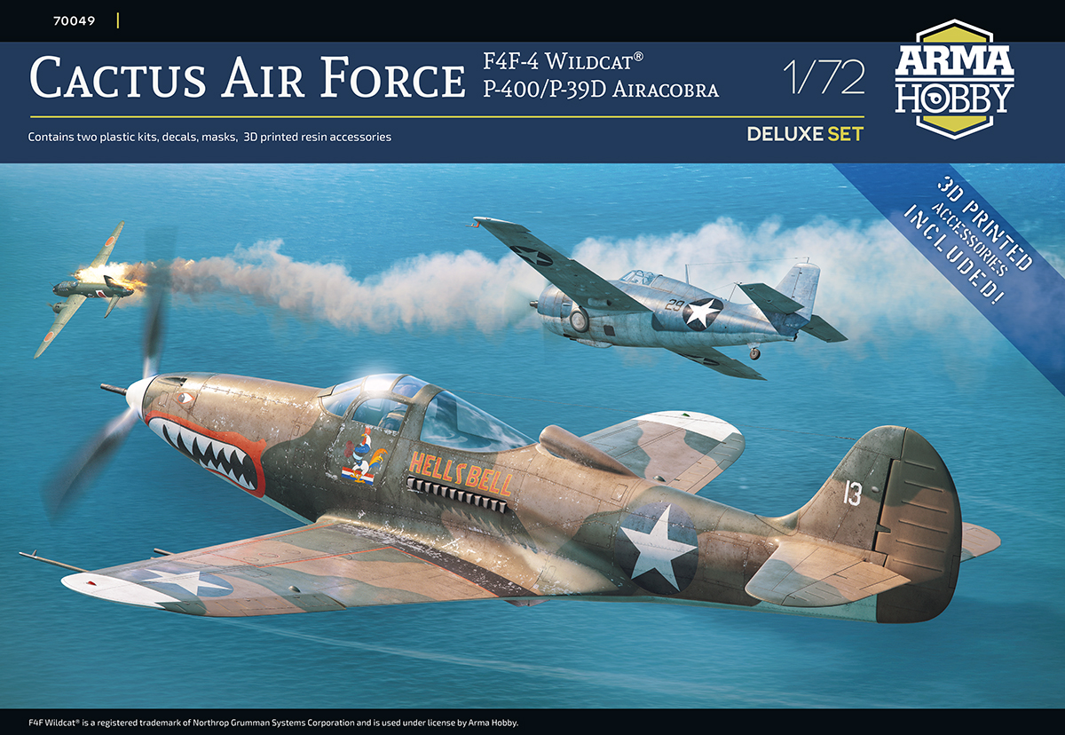 Model kit 1/72 F4F-4 Wildcat and bell P-400/P-39D Airacobra (Arma Hobby)