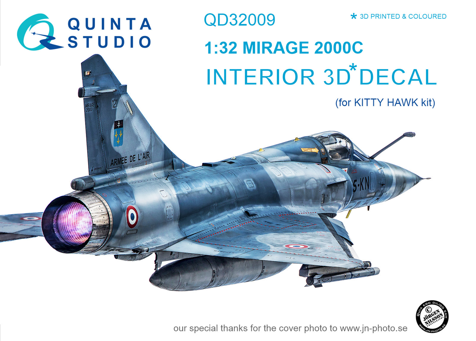 Mirage 2000C 3D-Printed & coloured Interior on decal paper (for Kitty Hawk  kit)