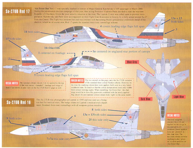 Decal 1/72  'Lipetsk Top Guns' - The Aircraft of the Soviet Air Force's elite 4 (Linden Hill)