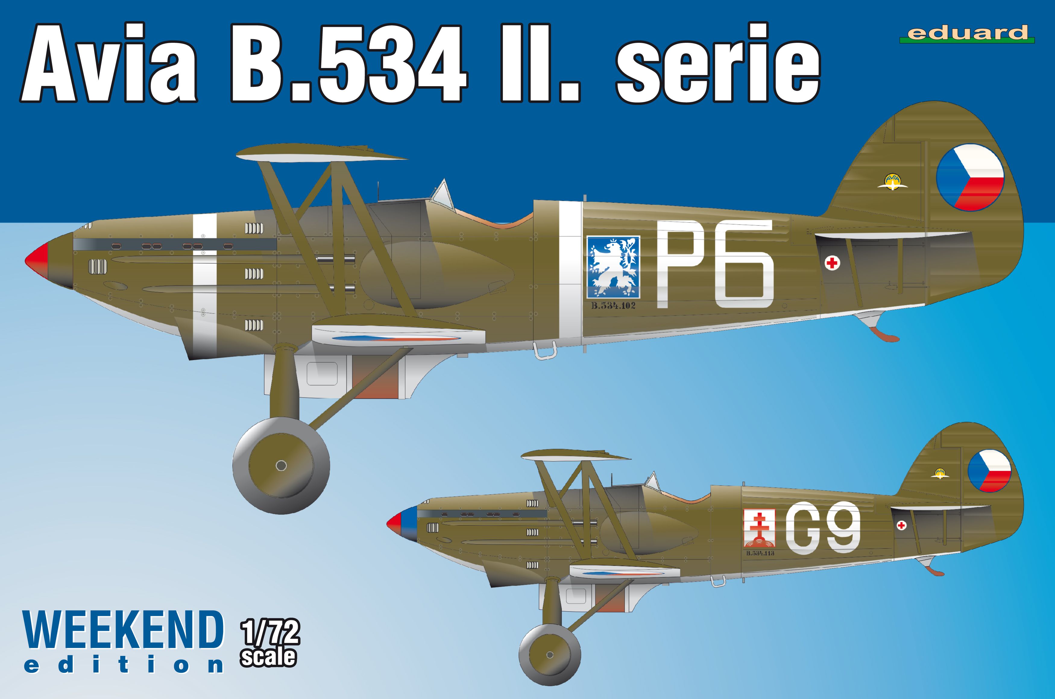 Model kit 1/72 Avia B-534/II Weekend edition (Eduard kits)