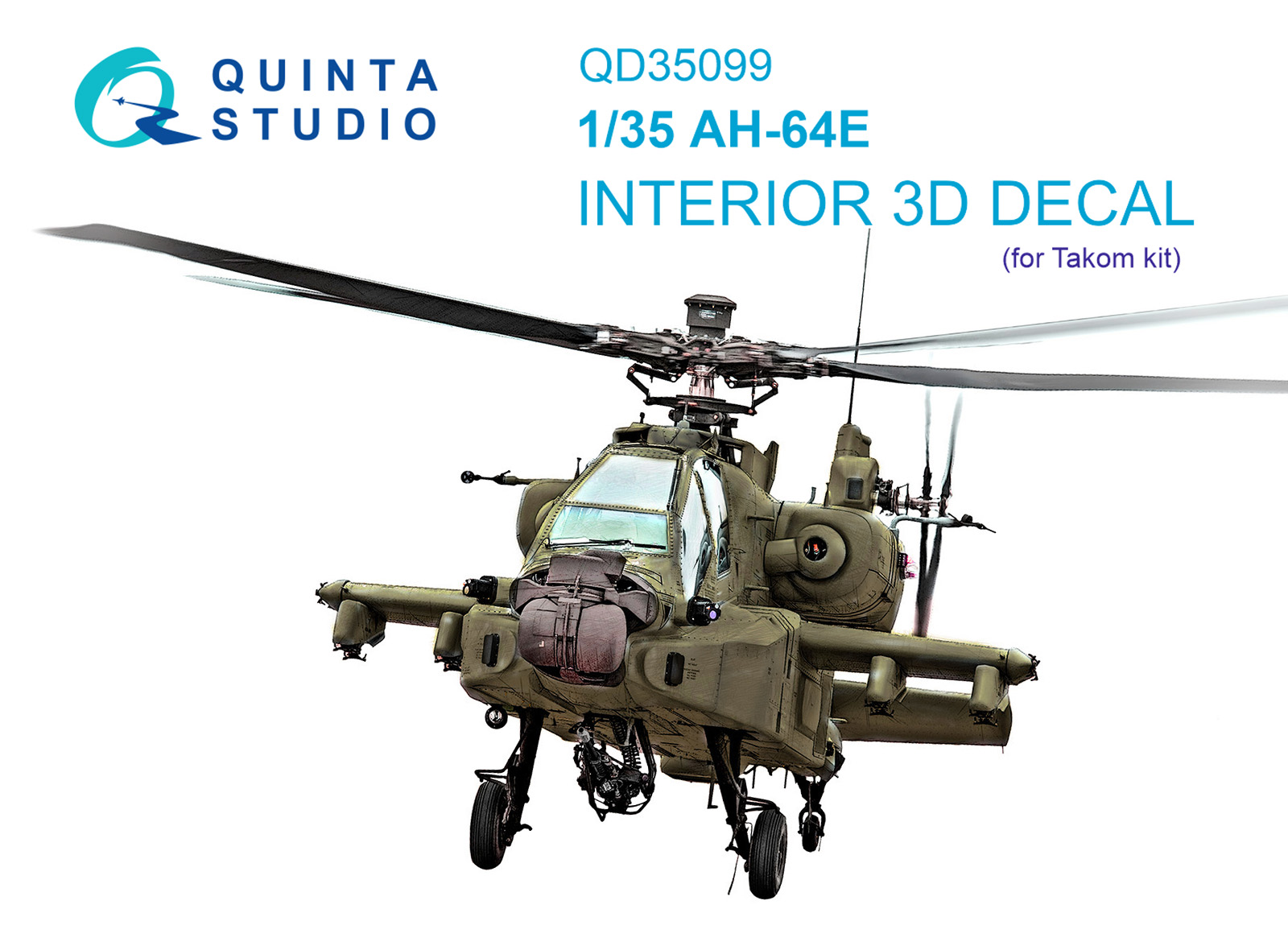 AH-64E 3D-Printed & coloured Interior on decal paper (Takom)