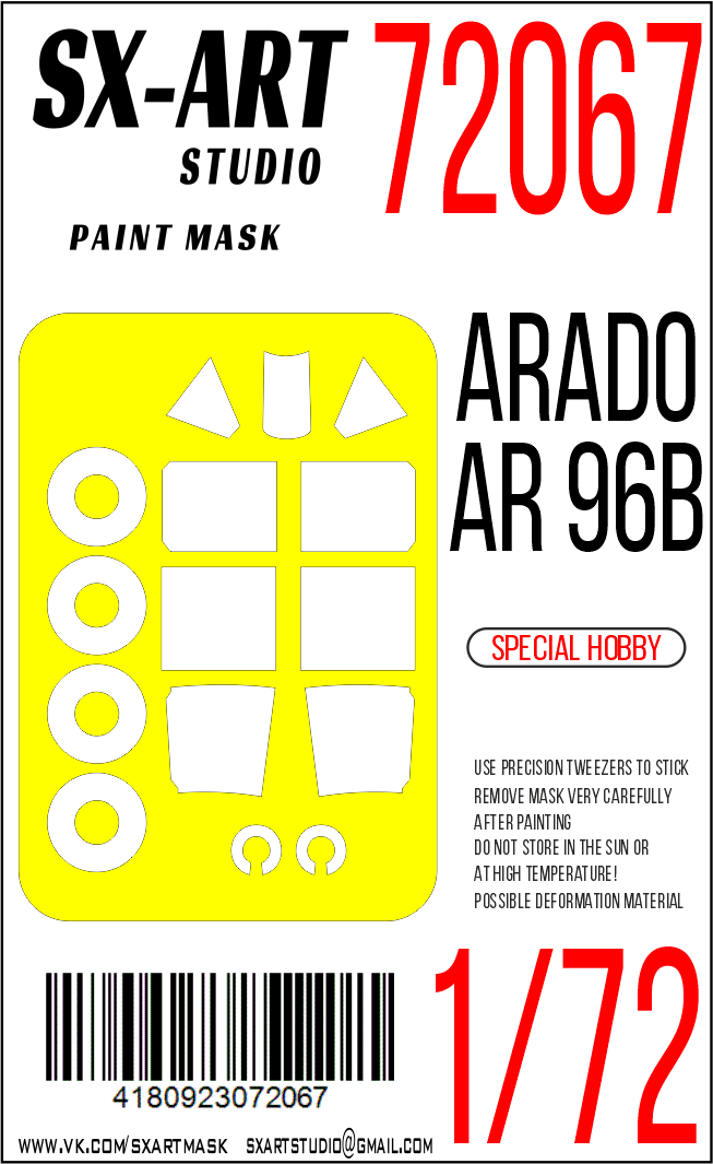 Paint Mask 1/72 Arado Ar 96B (Special hobby)