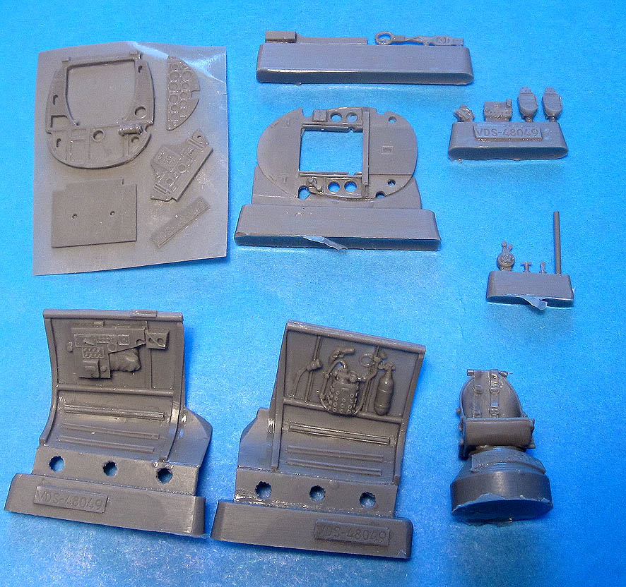 Additions (3D resin printing) 1/48 Henschel Hs 123 A/B Cockpit Set (ESC/ITA/REV/TAM kit) (Vector) 