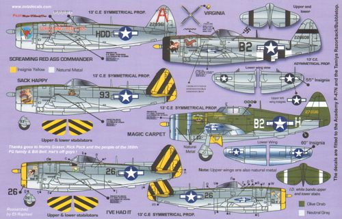 Decal 1/48 Republic P-47D Thunderbolt (Zotz)