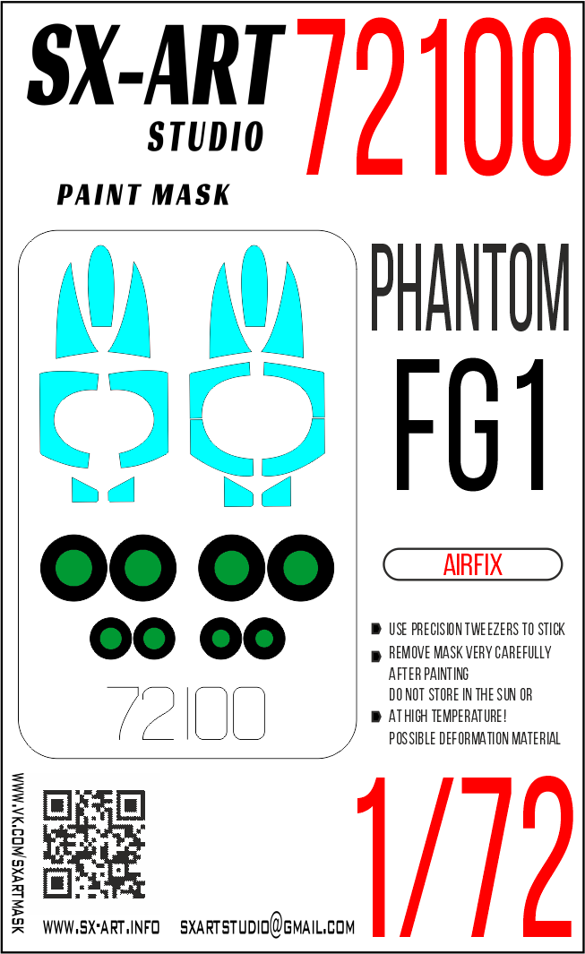 Paint Mask 1/72 Phantom FG.1 (Airfix)