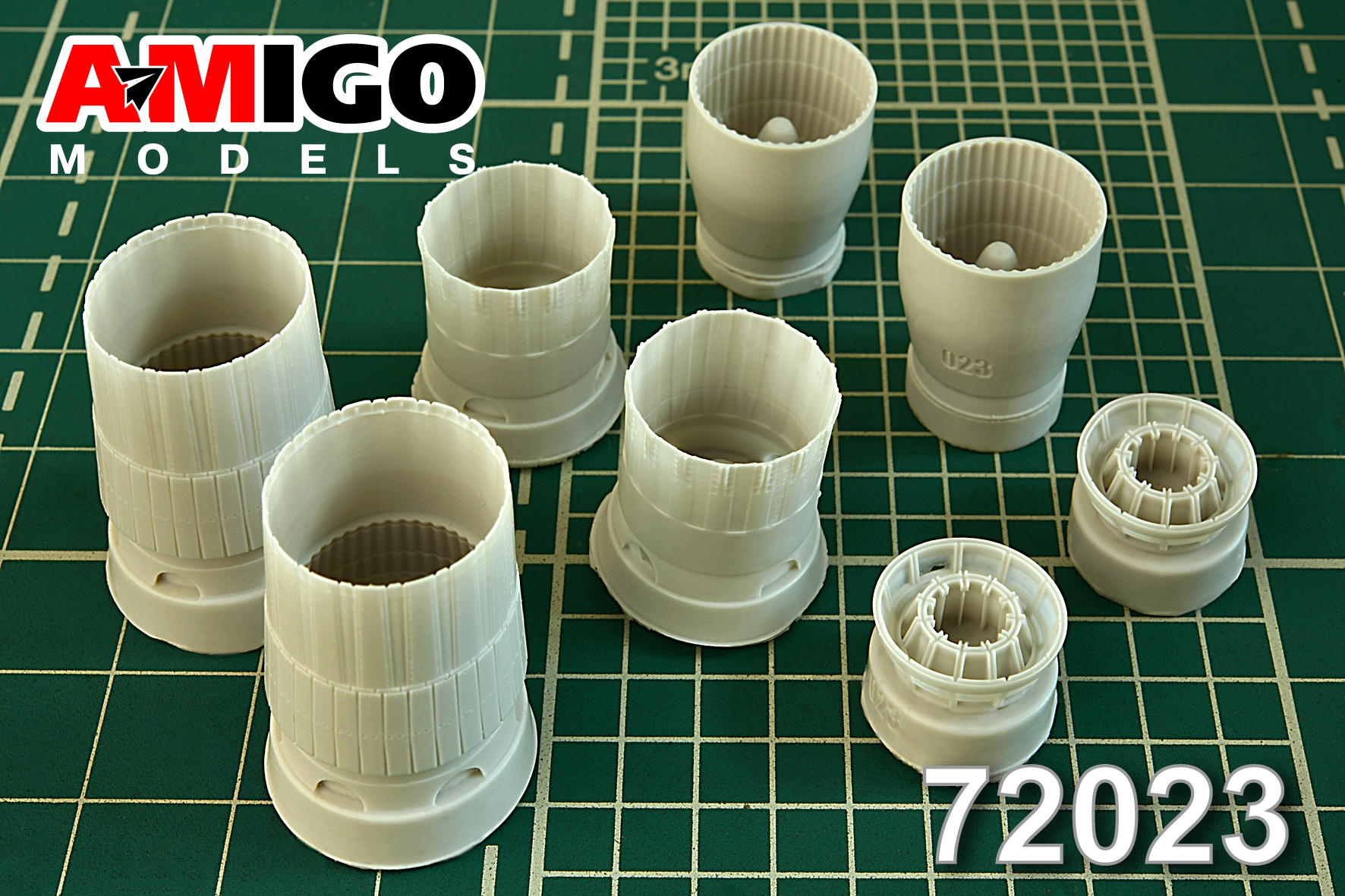 Additions (3D resin printing) 1/72 Su-27 AL-31F engine nozzle (Amigo Models)