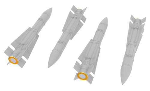 Additions (3D resin printing) 1/72 AIM-54C Phoenix