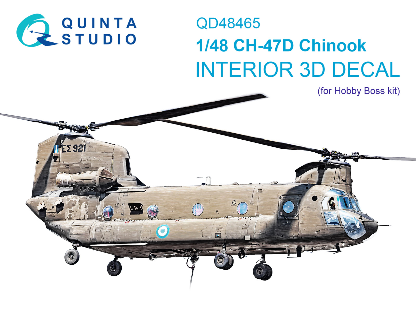 CH-47D 3D-Printed & coloured Interior on decal paper (HobbyBoss)