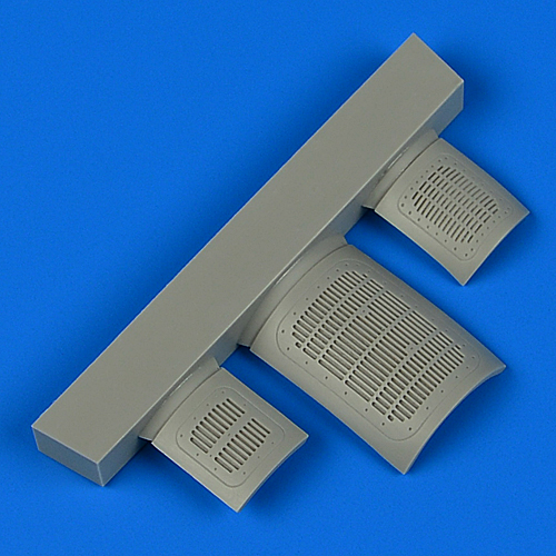 Additions (3D resin printing) 1/48 Sukhoi Su-34 Fullback tail cooling grilles (designed to be used with Kitty Hawk Model kits) 
