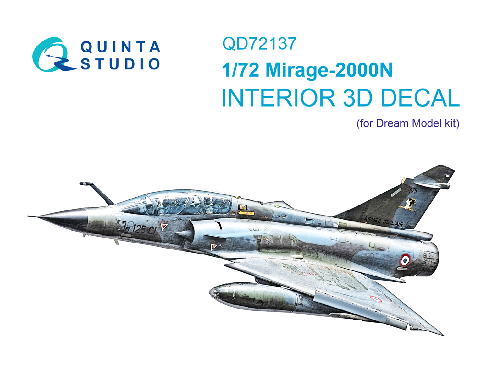 Mirage 2000N 3D-Printed & coloured Interior on decal paper (Dream Model)
