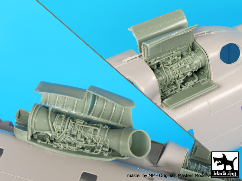 Additions (3D resin printing) 1/72 Sikorsky MH-53E Sea Dragon engines (designed to be used with Italeri kits) 