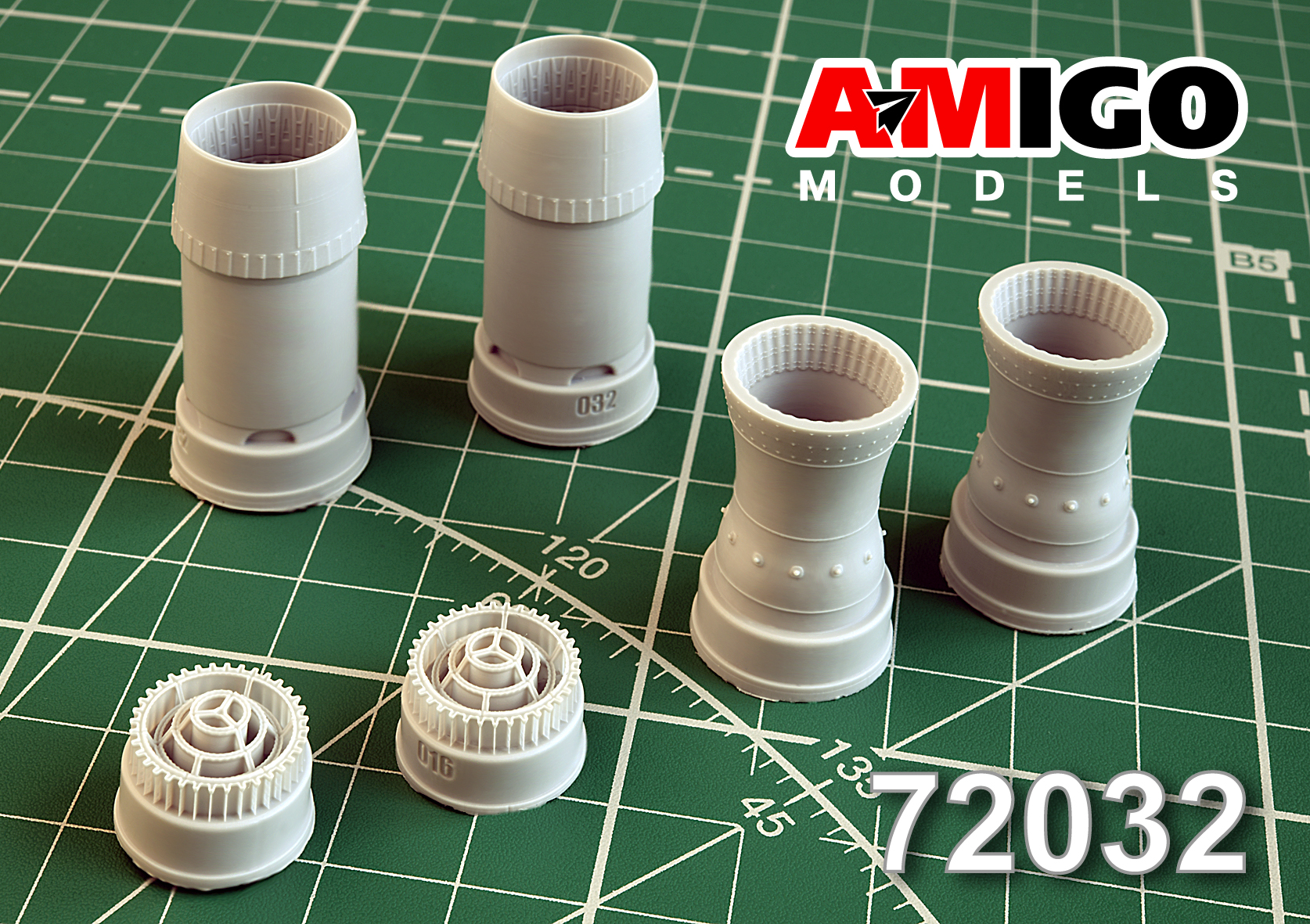 Additions (3D resin printing) 1/72 AL-30F11 Su-47 engine nozzle (Amigo Models)