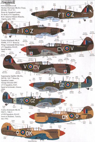 Decal 1/48Fighters over North Africa and the Mediterranean Pt.2 (6) (Xtradecal)