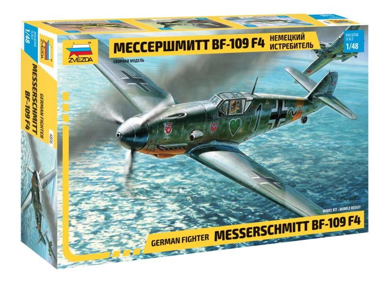 Model kit 1/48 Messerschmitt Bf-109F-4  (Zvezda)