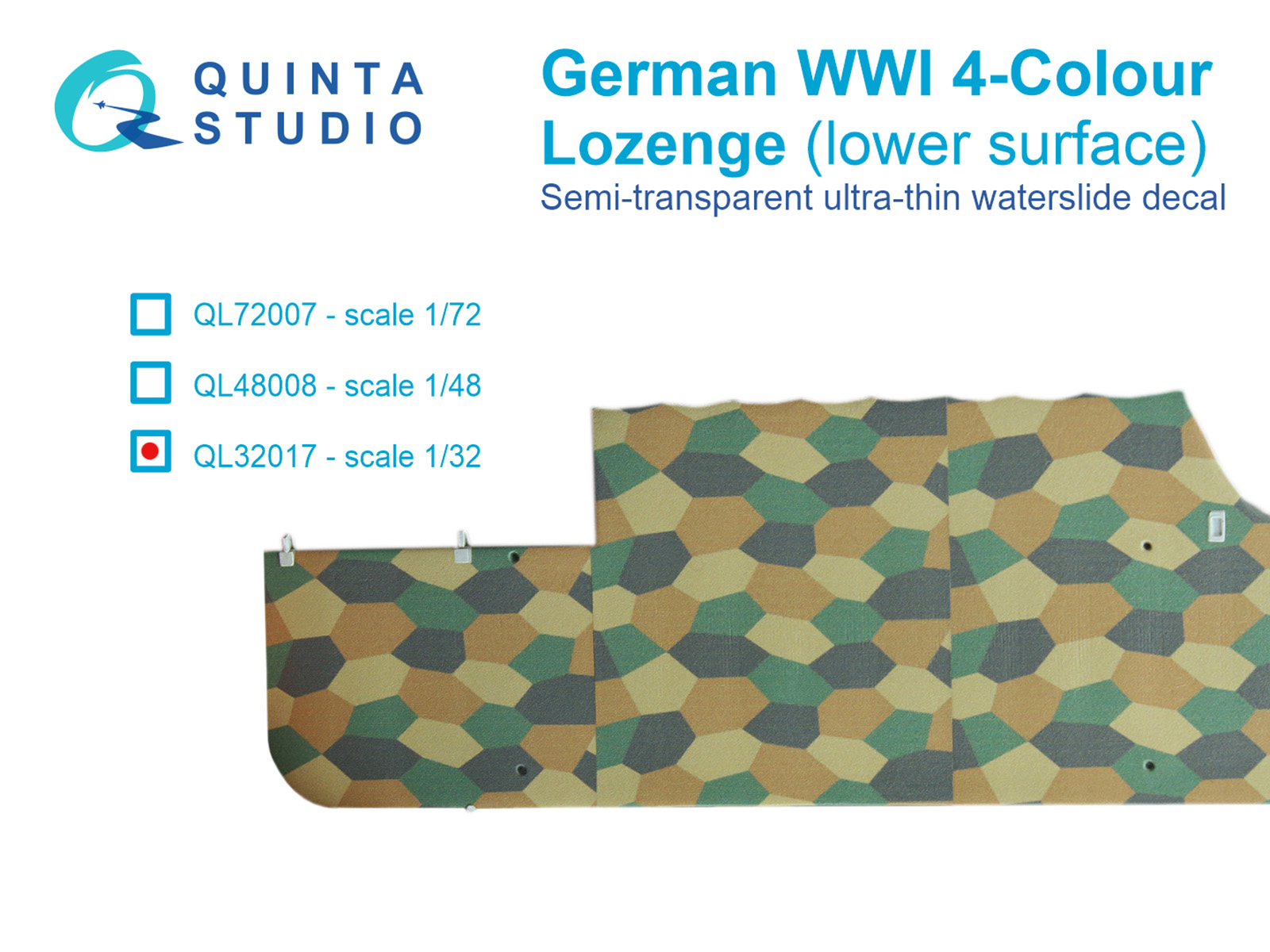 German WWI 4-Colour Lozenge (lower surface)