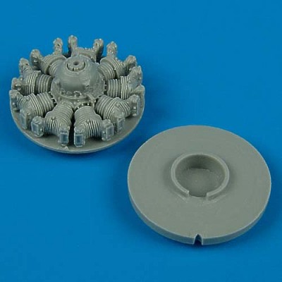 Additions (3D resin printing) 1/72 Douglas SBD Dauntless engine (designed to be used with Hasegawa kits) 