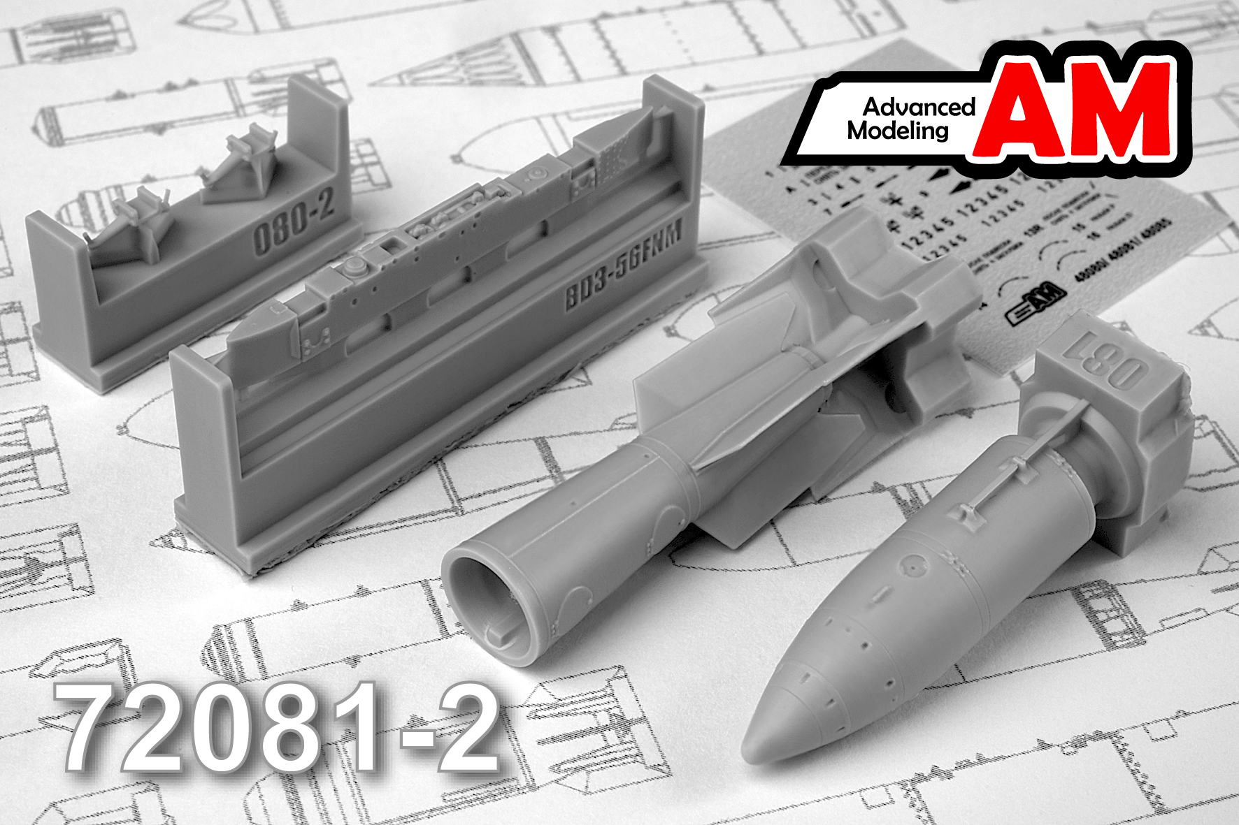 Additions (3D resin printing) 1/72 RN-28 special munition with BD3-56FNM (Advanced Modeling) 