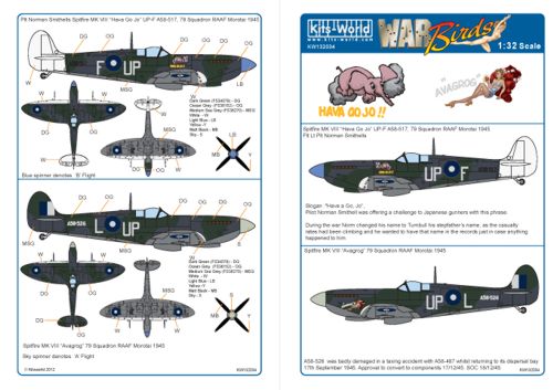 Decal 1/32 Supermarine Spitfire Mk.VIII (2)  (Kits-World)