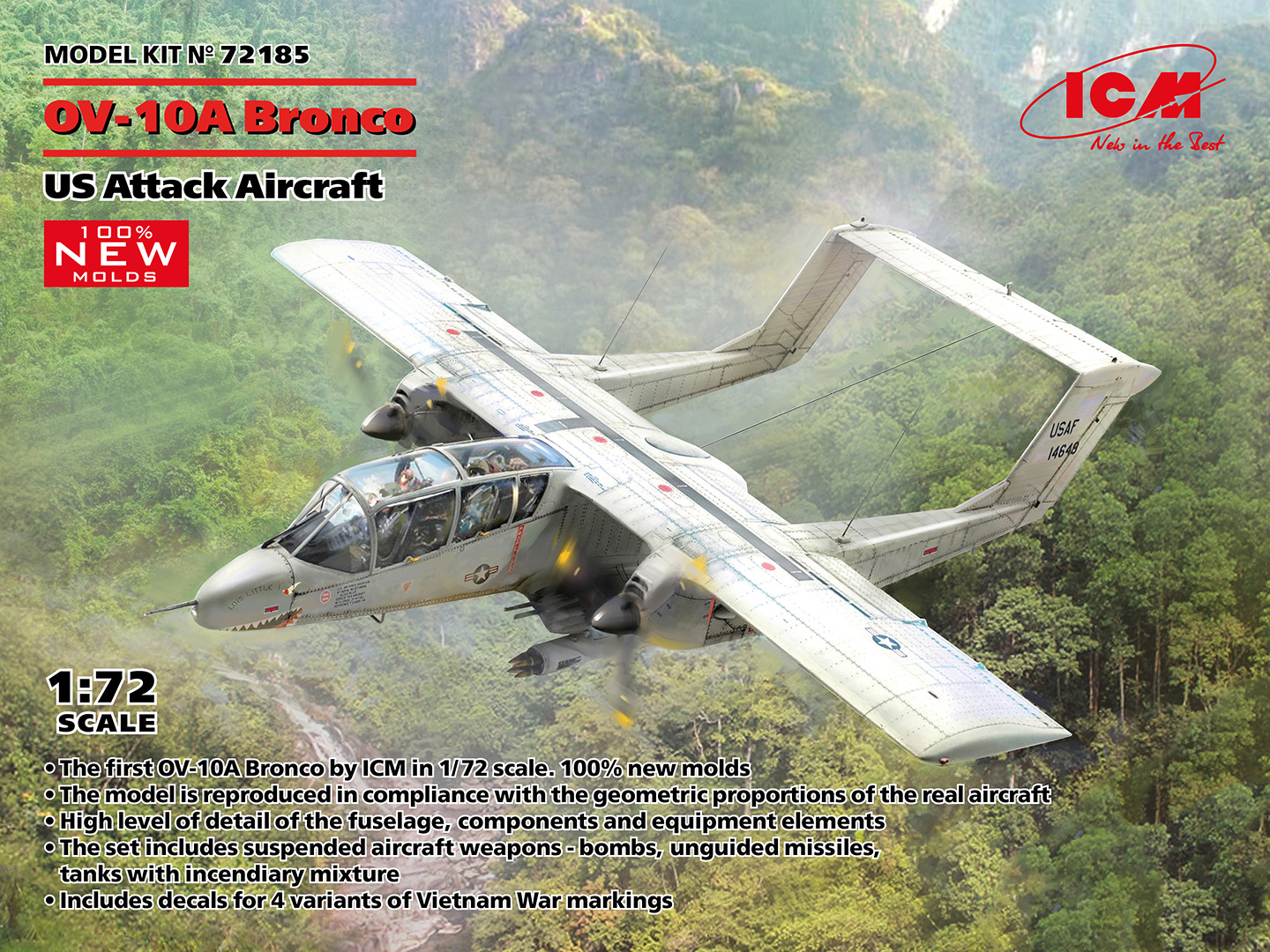 Model kit 1/72 North-American/Rockwell OV-10А Bronco (ICM)