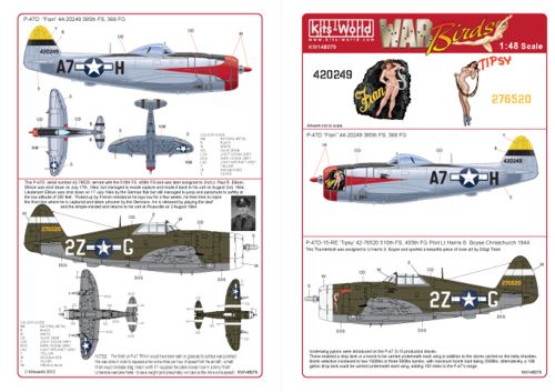 Decal 1/48Republic P-47D Thunderbolt 'Razorback' (Kits-World)