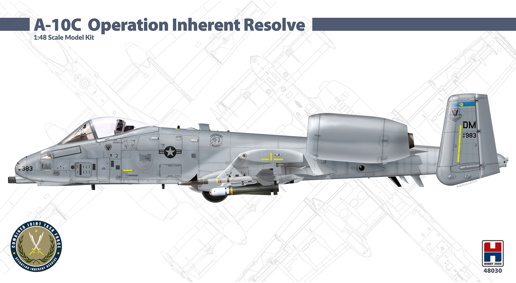 Model kit 1/48 Fairchild A-10C Thunderbolt II Operation Inherent Resolve ex-ACADEMY + CARTOGRAF + MASKS (Hobby 2000)