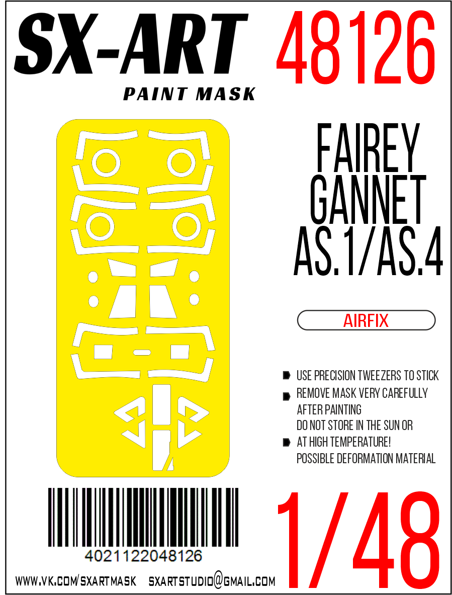 Paint Mask 1/48 Fairey Gannet AS.1/AS.4 (Airfix)