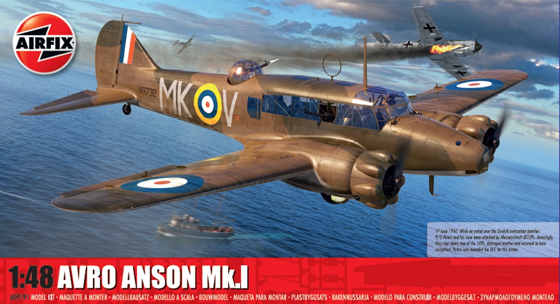 Model kit 1/48  Avro Anson Mk.I New Tooling in October 2022 (Airfix)