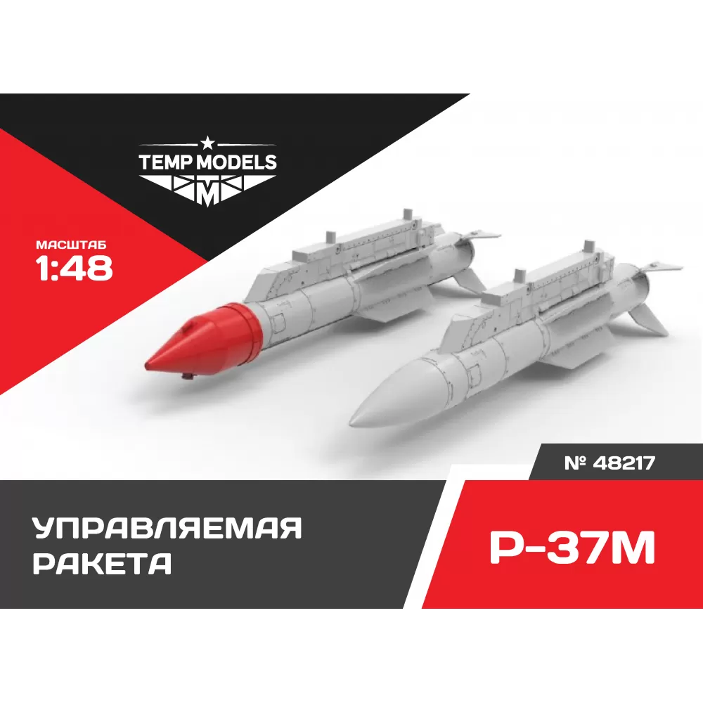 Additions (3D resin printing) 1/48 HIGHLY DETAILED MISSILE R-37M (Temp Models)