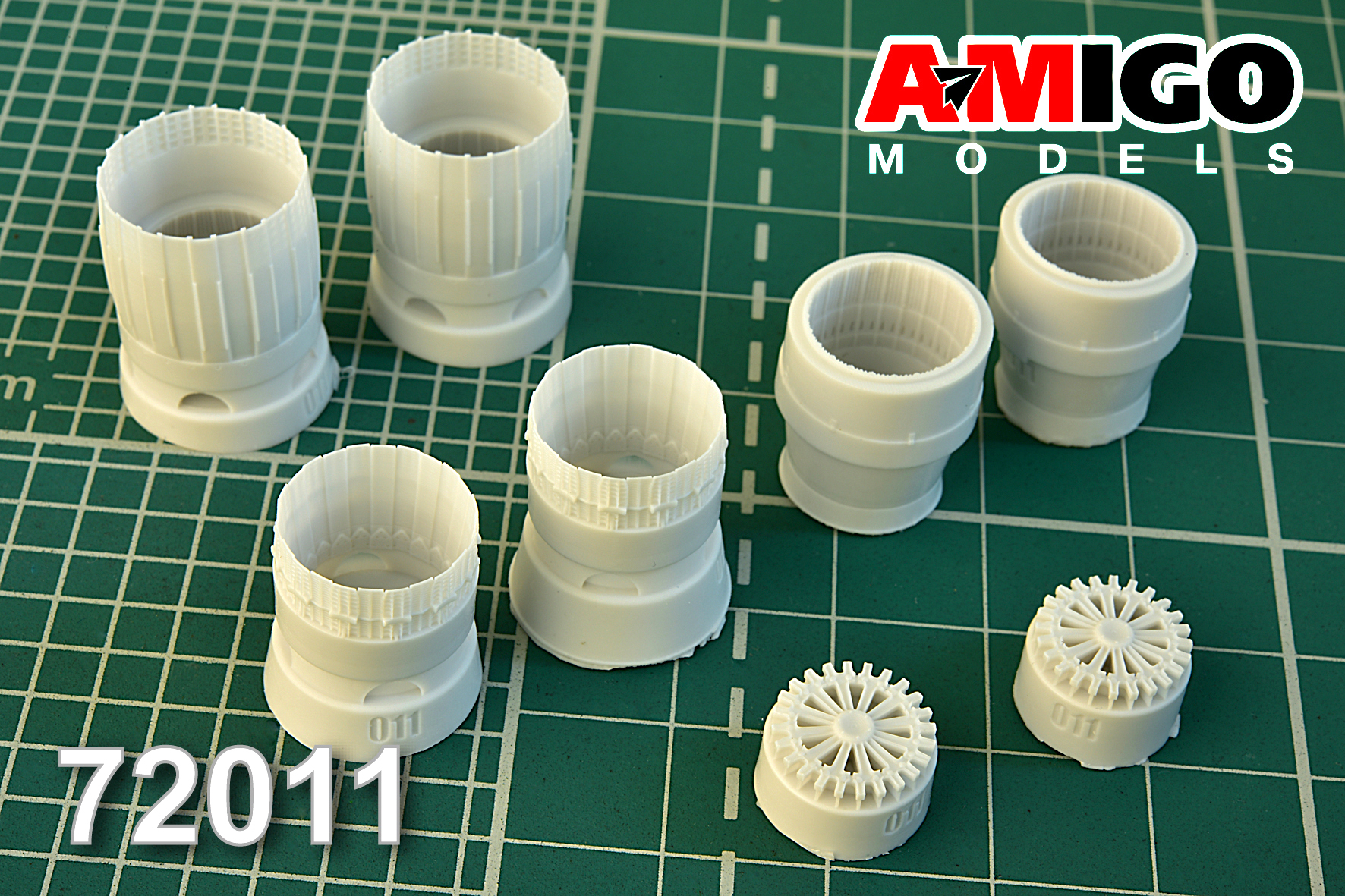 Additions (3D resin printing) 1/72 MiG-29 RD-33 engine nozzle (Amigo Models)