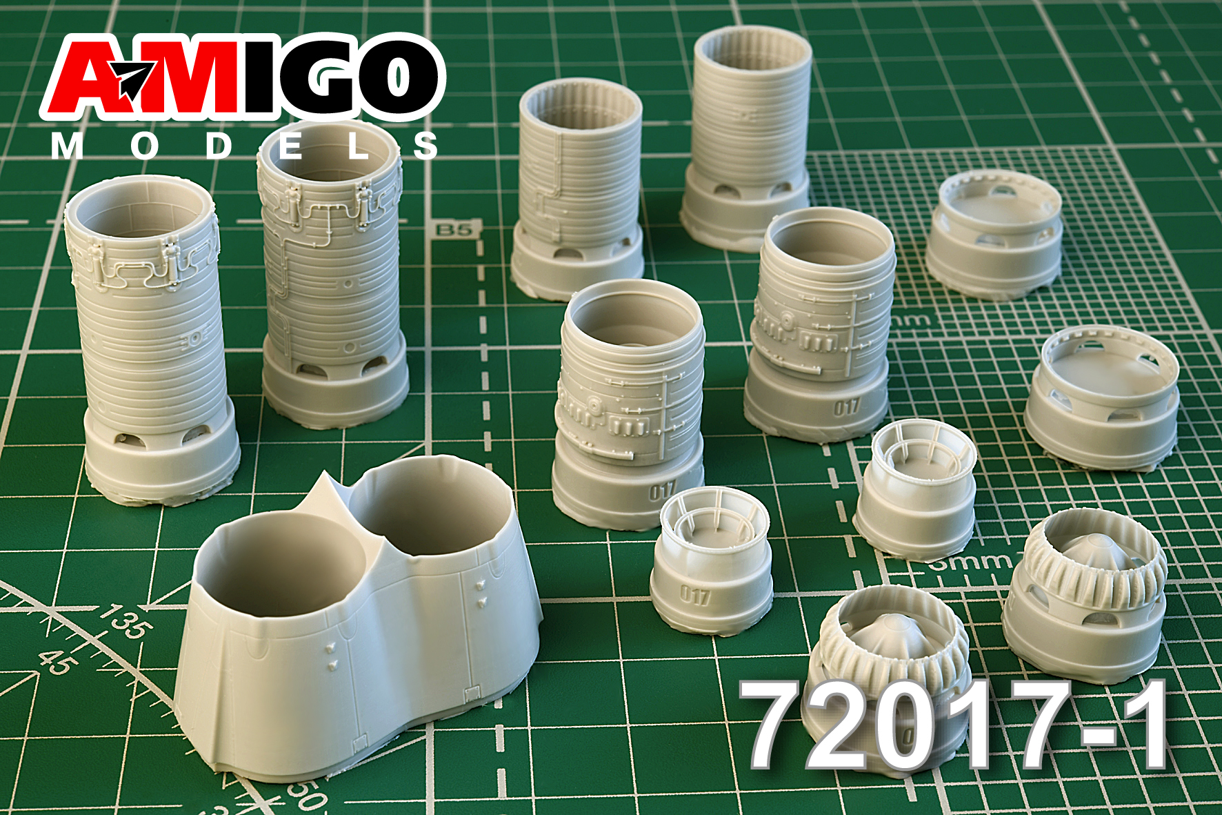 Additions (3D resin printing) 1/72 Jet nozzle of the Tupolev Tu-128 AL-7F engine (Amigo Models)