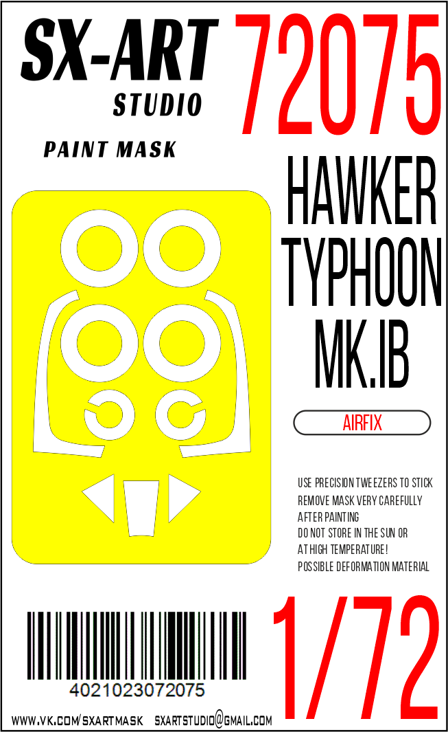 Paint Mask 1/72 Hawker Typhoon Mk.IB (Airfix)