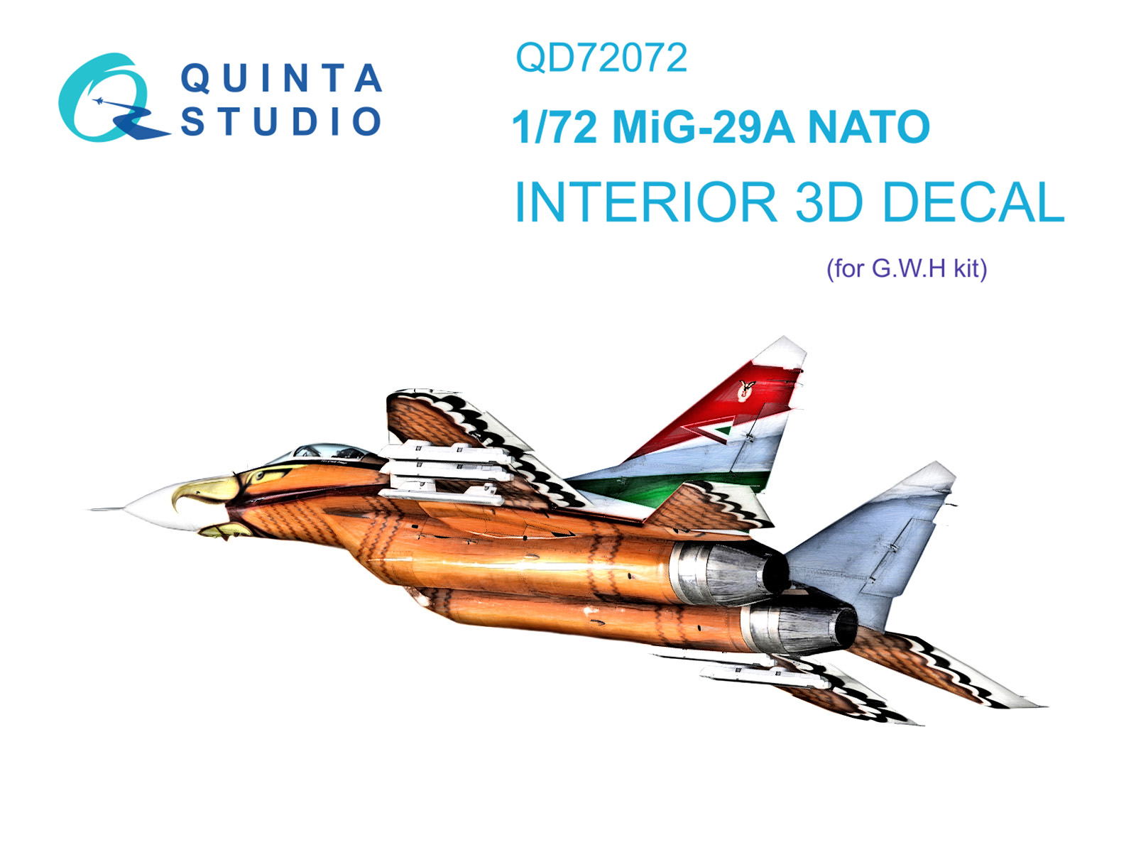 MiG-29A NATO 3D-Printed & coloured Interior on decal paper (GWH)
