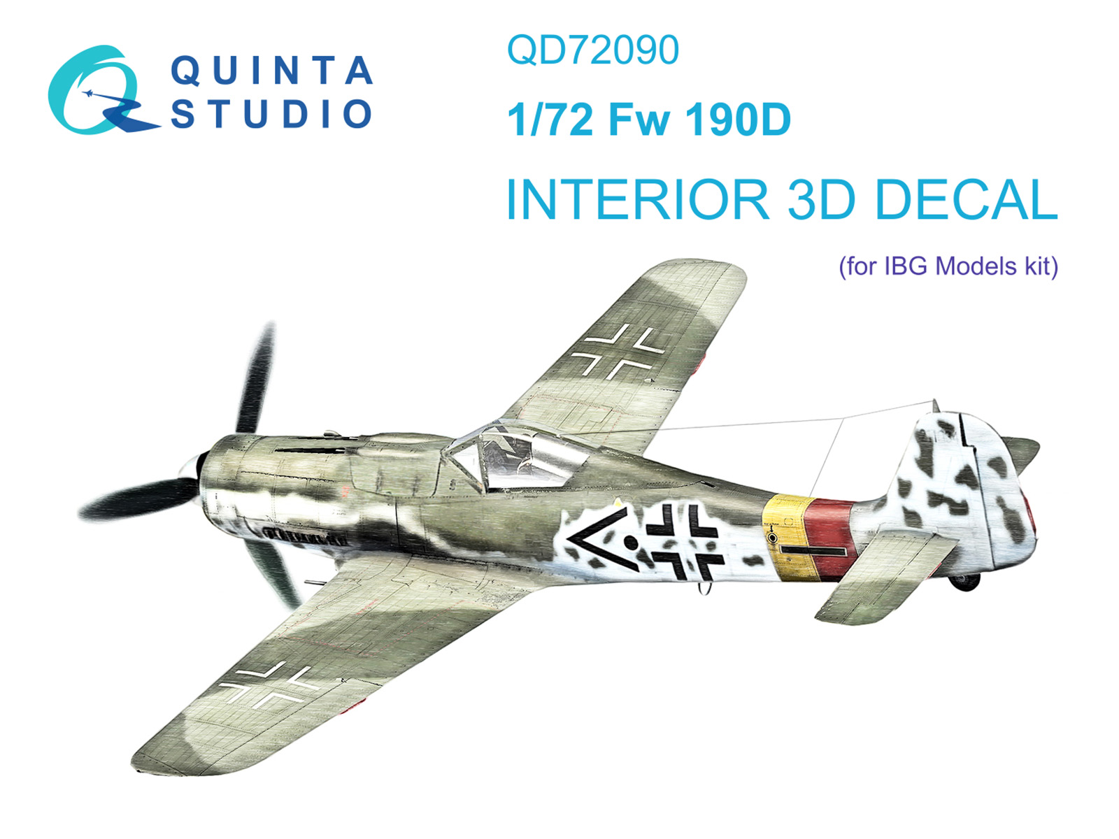 Fw 190D 3D-Printed & coloured Interior on decal paper (IBG models)