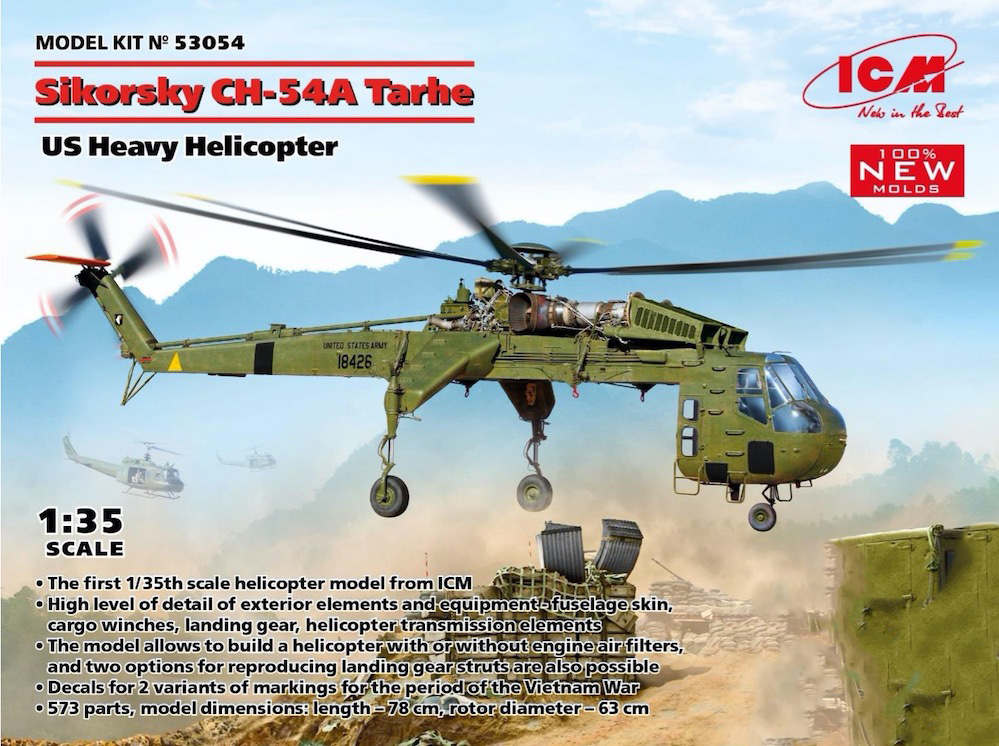 Model kit 1/35 Sikorsky CH-54A Tarhe (ICM)