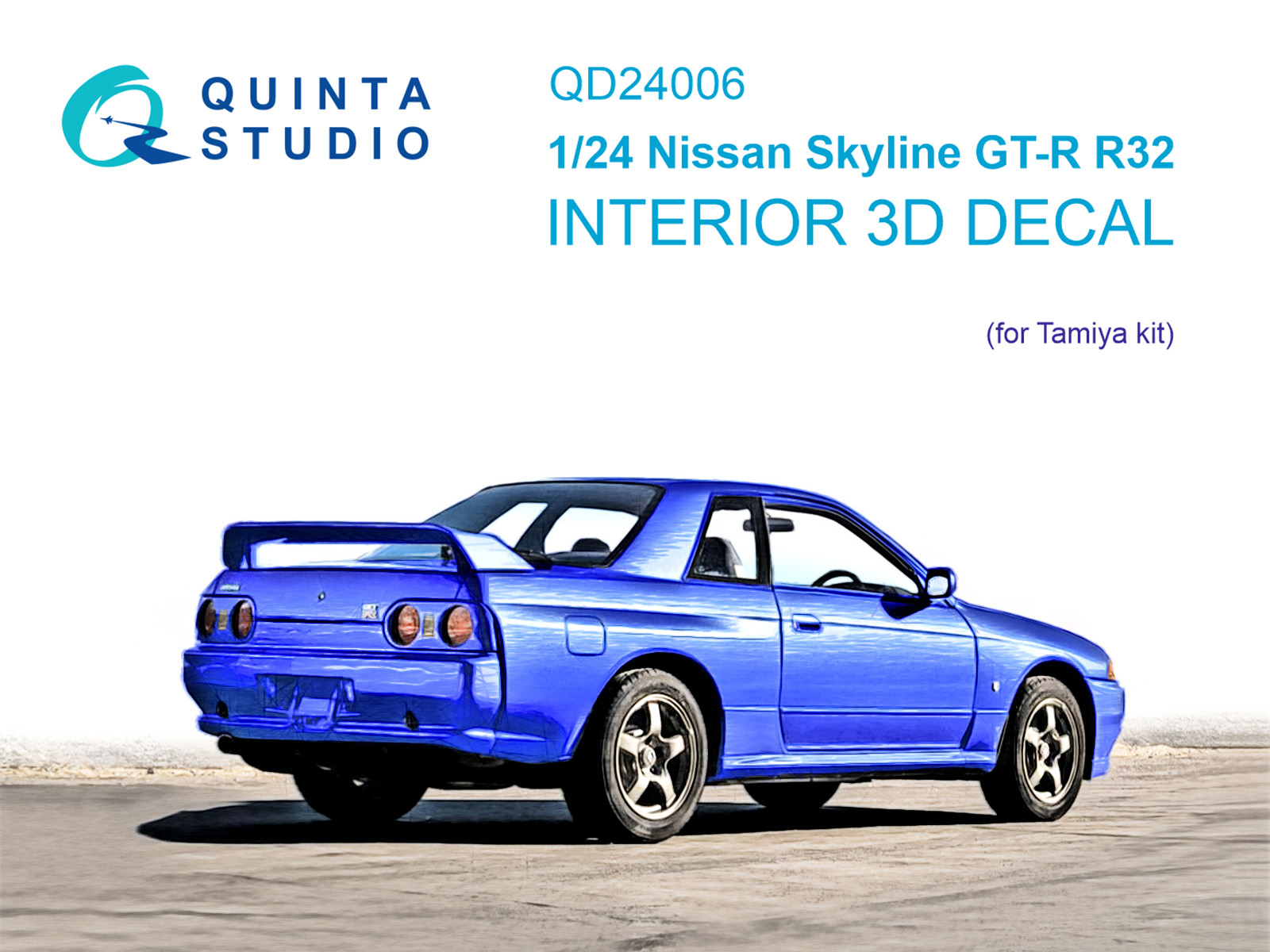 Nissan Skyline GT-R R32 3D-Printed & coloured Interior on decal paper (Tamiya)