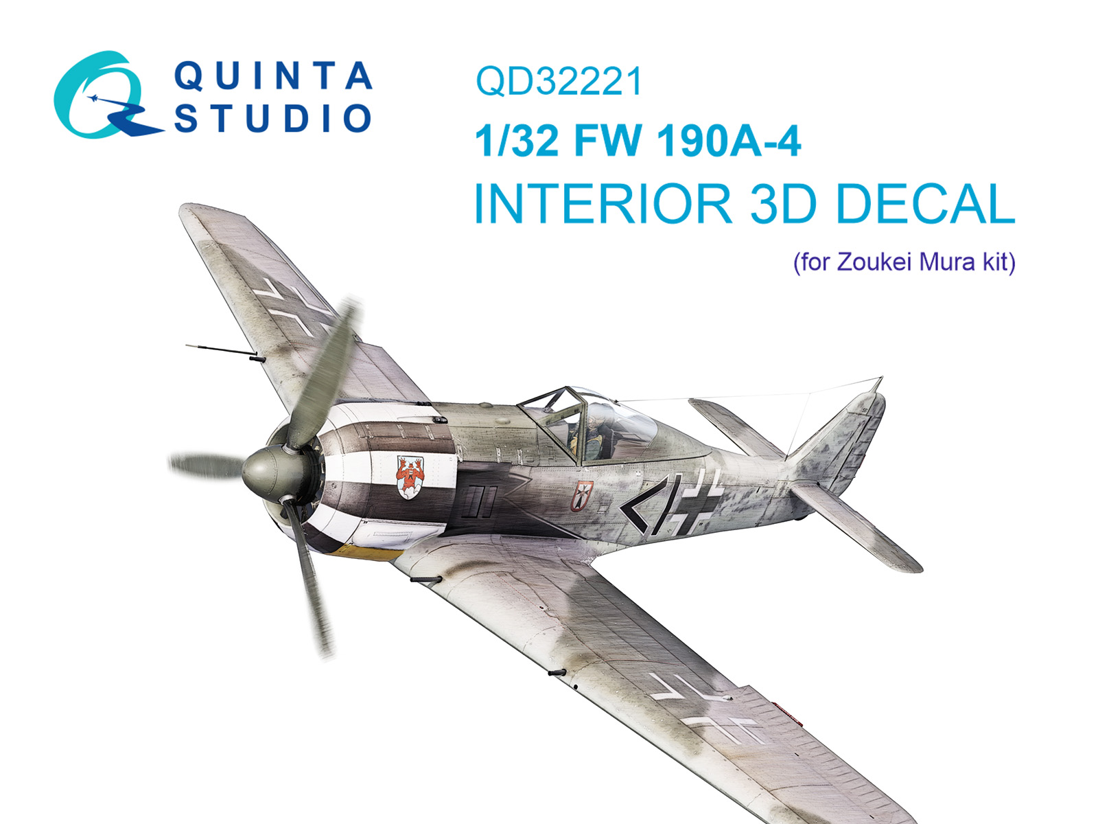 FW 190A-4 3D-Printed & coloured Interior on decal paper (Zoukei Mura SWS)